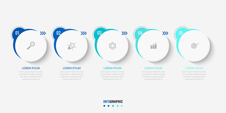 Business data visualization. Process chart. Abstract elements of graph, diagram with steps, options, parts or processes. Vector business template for presentation. Creative concept for infographic.