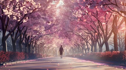 Blossom Serenity Embracing Renewal in a Cherry Blossom Wonderland