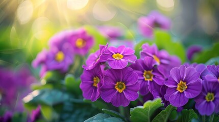Purple Flowers in Sunlight