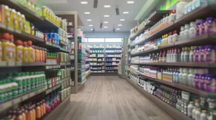 Gut Health Oasis Explore a World of Digestive Wellness in this Vibrant Drugstore Aisle