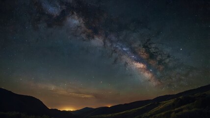 Fototapeta premium A starry night sky with the Milky Way