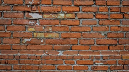 Fototapeta premium brick wall with peeling paint background