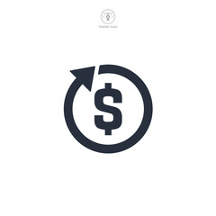 Dollar Sign Icon theme symbol vector illustration isolated on white background