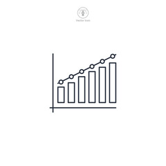 Bar Chart Icon theme symbol vector illustration isolated on white background
