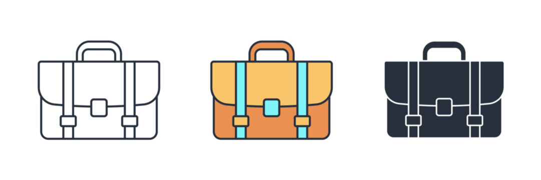 briefcase Icon theme symbol vector illustration isolated on white background