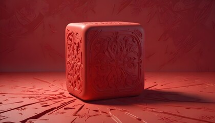 Clear Plain Shiny Warm Soft Vintage Bokeh Cloudy Wave Like Geometric Red Background or Texture