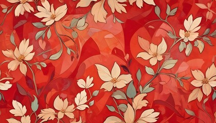 Clear Plain Shiny Warm Soft Vintage Bokeh Cloudy Wave Like Geometric Red Background or Texture