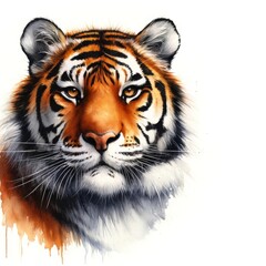 tiger on white background