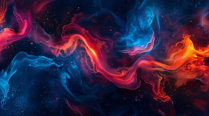Fototapeta premium Abstract Swirling Colors in a Cosmic Space