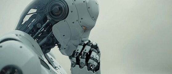 Fototapeta premium artificial intelligence robot thought.