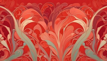 Clear Plain Shiny Warm Soft Vintage Bokeh Cloudy Wave Like Geometric Red Background or Texture