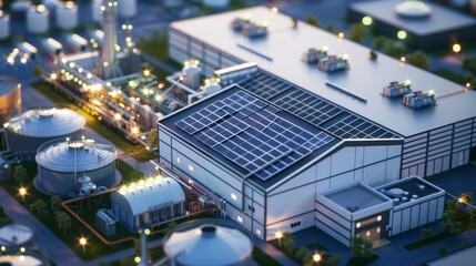 Sustainable Industry EcoFriendly Factory with Energy Efficiency Rating and Green Certifications
