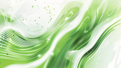 Abstract green and white background with wavy elements for presentation design vector illustration