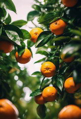 Orange Fruit Falling From Tree