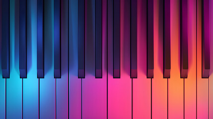 Fototapeta premium Abstract background with piano keys, vector illustration, colorful stripes, gradient colors, minimalism, simple shapes, geometric patterns Stock Illustration
