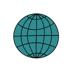 web halftone hand drawn  color vector illustration