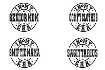 In My Senior Mom Era, In My Comfy Clothes Era, In My Swiftie Mama Era, In My Sagittarius Era retro T-shirt