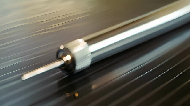 An upclose view of a stainless steel baking thermometer probe with a pointed tip perfect for quick and accurate temperature readings in thin s of meat or delicate pastries.