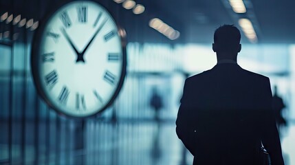 An employee consistently late to meetings, showing disregard for others' time and responsibilities. Generative AI.