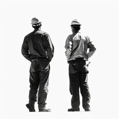 Fototapeta premium full body 2 engineers 