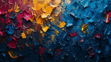 Abstract Oil Painting with Vibrant Colors