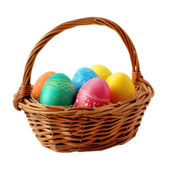 Naklejka premium a easter egg basket nest cut out background