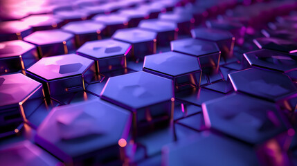 Obraz premium Futuristic 3D hexagon mosaic