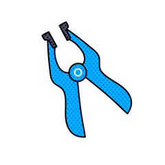 wood clamp halftone hand drawn  color vector illustration