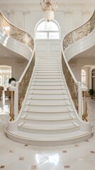 Grand Staircase in a High-End Residential Interior