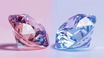 Fototapeta premium Natural diamonds, gem industry For ethical and sustainable choices.
