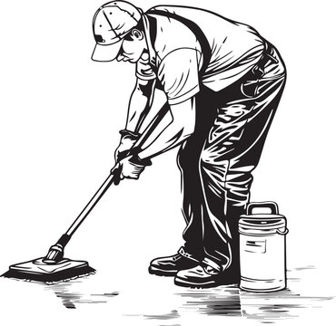 recommend clip art: person with mop