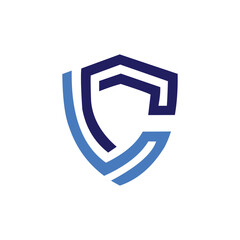 letter c shield logo design
