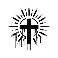 Cross and Hope Create an uplifting image of the cross with rays of hope