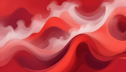 Obraz premium Clear Plain Shiny Warm Soft Vintage Bokeh Cloudy Wave Like Geometric Red Background or Texture