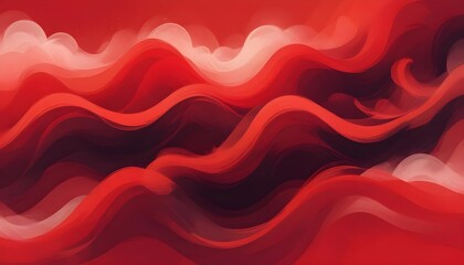 Fototapeta premium Clear Plain Shiny Warm Soft Vintage Bokeh Cloudy Wave Like Geometric Red Background or Texture