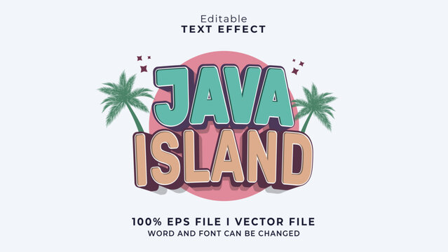 editable java islandr text effect.typhography logo