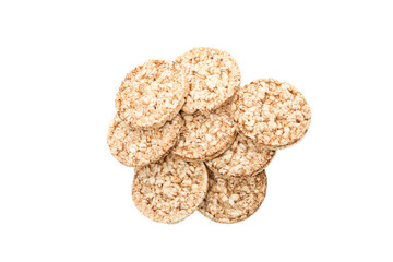 PNG, diet rice bread, isolated on white background.