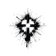 Cross and Resurrection Show the cross with a burst of light symbolizing resurrection