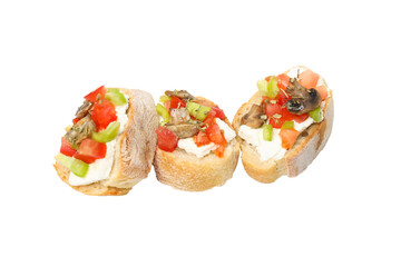PNG, sandwich with grilled vegetables, isolated on white background.