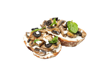 PNG, sandwich with grilled vegetables, isolated on white background.