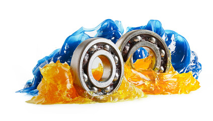 Grease and ball bearing, Blue premium quality synthetic lithium complex grease, high temperatures...