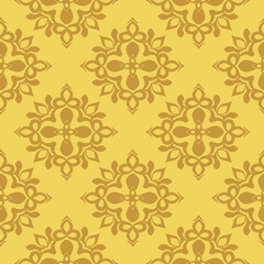 Damask pattern vector Perfect for bed sheets, carpets, and wallpapers, the seamless, vintage patterns add a touch of classic luxury to any fabric.