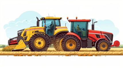 Agricultural vehicles, like harvesters and combines, are designed for farming tasks. They can plow, mow, plant, and harvest crops. Other machines, like excavators, are used in construction.