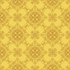Damask pattern vector Perfect for bed sheets, carpets, and wallpapers, the seamless, vintage patterns add a touch of classic luxury to any fabric.