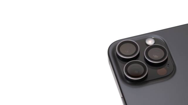 Modern smartphone camera lens, macro view. close up.