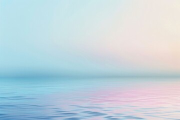 Obraz premium Calm water is reflecting the pastel colors of the sunset sky