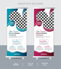 Professional corporate roll up banner design or pull up banner template
