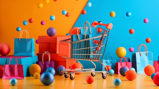 Massive sale offer. Stage podium stand with percentages off. Award ceremony stage with background decor elements. Digital art. - Powered by Adobe