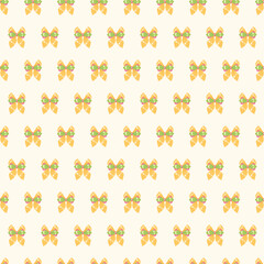 Yellow Bow Seamless Pattern Design