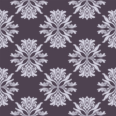 Damask pattern vector Perfect for bed sheets, carpets, and wallpapers, the seamless, vintage patterns add a touch of classic luxury to any fabric.